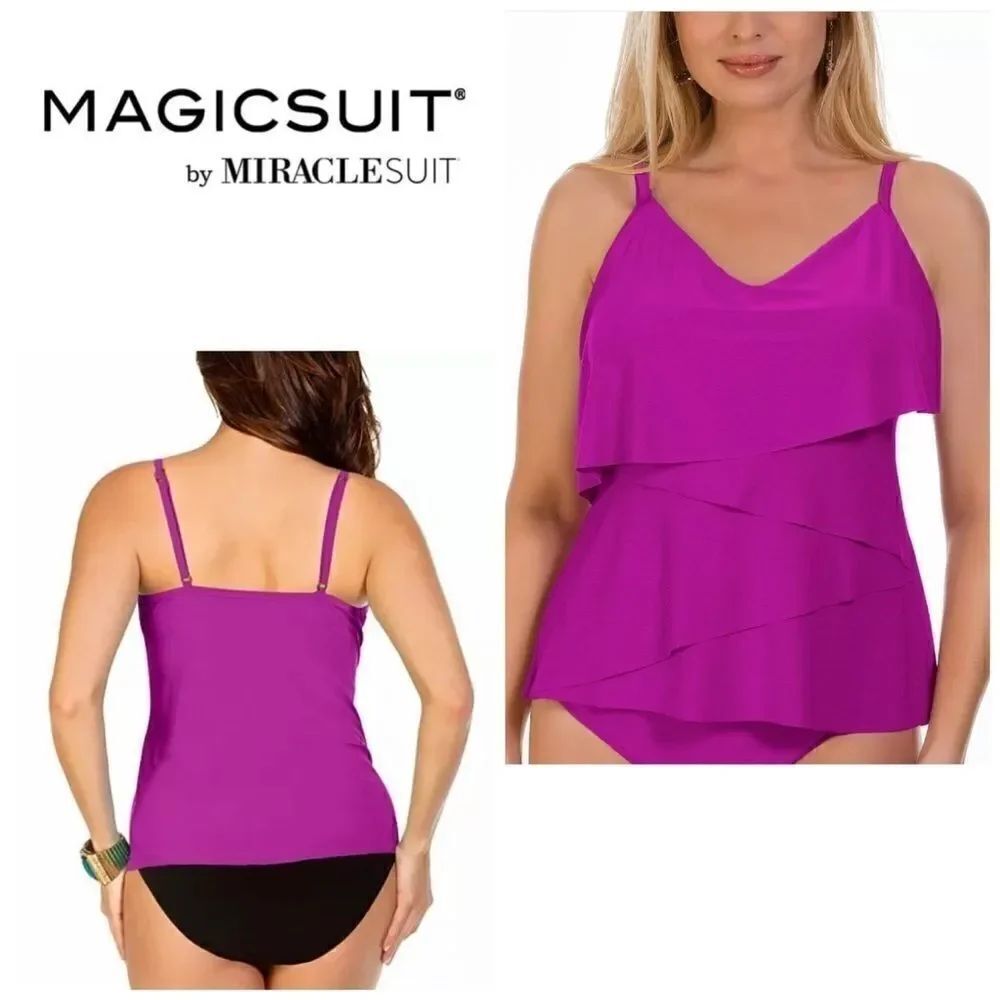 MAGICSUIT orchid tankini top. 8. NWT